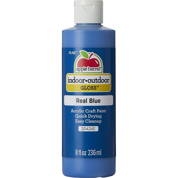 Apple Barrel Acrylic Craft Paint, Gloss Finish, Real Blue, 8 fl oz