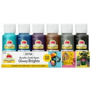 Apple Barrel Gloss Acrylic Craft Paint Set, 2 fl oz, Glossy Brights, 12 Piece