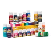 Apple Barrel Gloss Acrylic Craft Paint Set, 2 fl oz, Glossy Brights, 12 Piece
