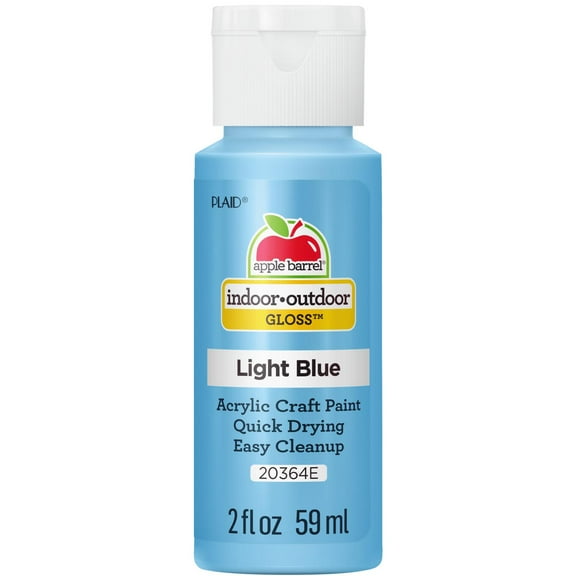 Apple Barrel Acrylic Craft Paint, Gloss Finish, Light Blue, 2 fl oz