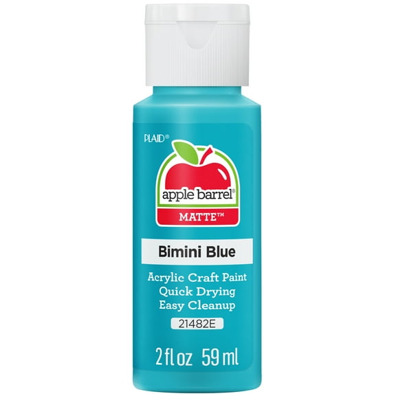 Apple Barrel Acrylic Craft Paint, Matte Finish, Bimini Blue, 2 fl oz