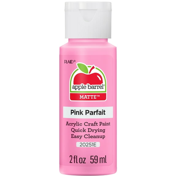 Apple Barrel Acrylic Craft Paint, Matte Finish, Pink Parfait, 2 oz.