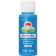 Apple Barrel Multi-Surface Craft Paint, Satin Finish, Electric Blue, 2 fl oz