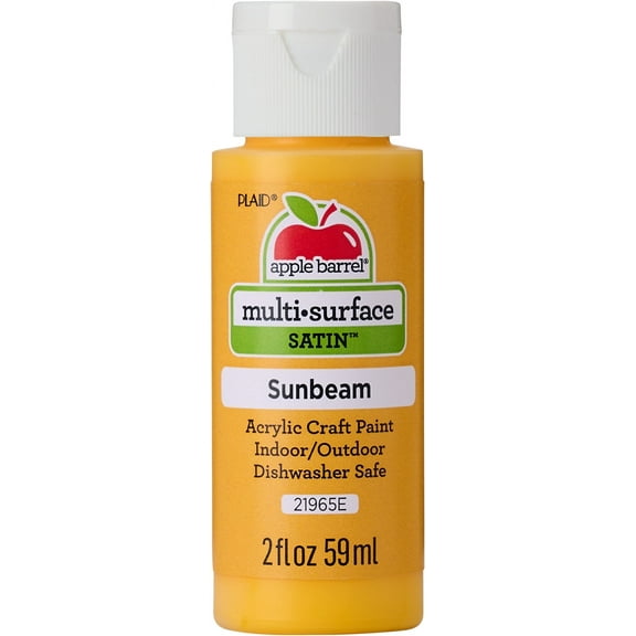 Apple Barrel Multi-Surface Acrylic Craft Paint, Satin Finish, Sunbeam, 2 fl oz