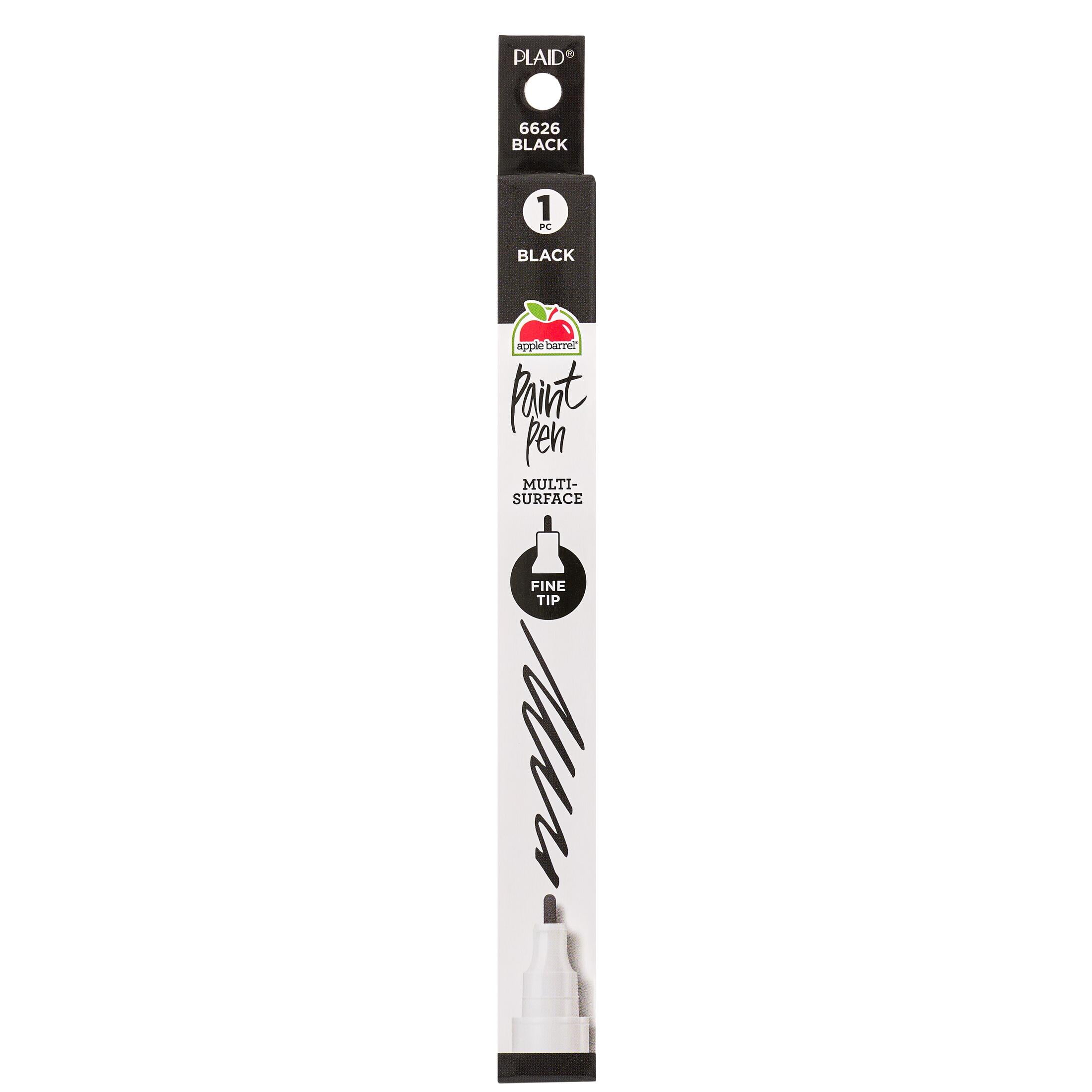 Apple Barrel Multi-Surface Fine Tip Paint Pen, Black, 1 Piece