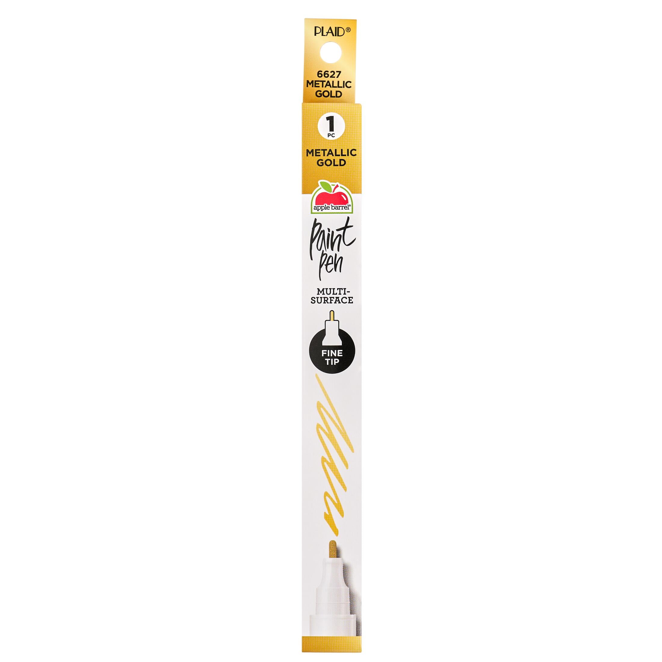 Apple Barrel Multi-Surface Fine Tip Paint Pen, Gold, 1 Piece
