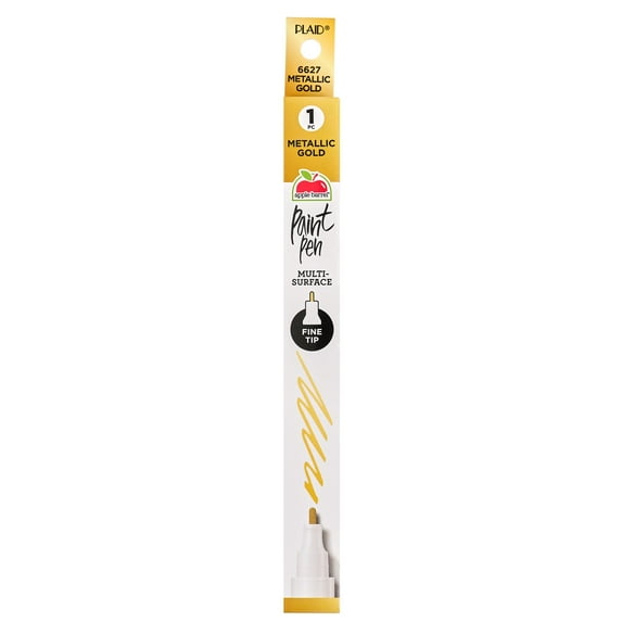 Apple Barrel Multi-Surface Fine Tip Paint Pen, Gold, 1 Piece