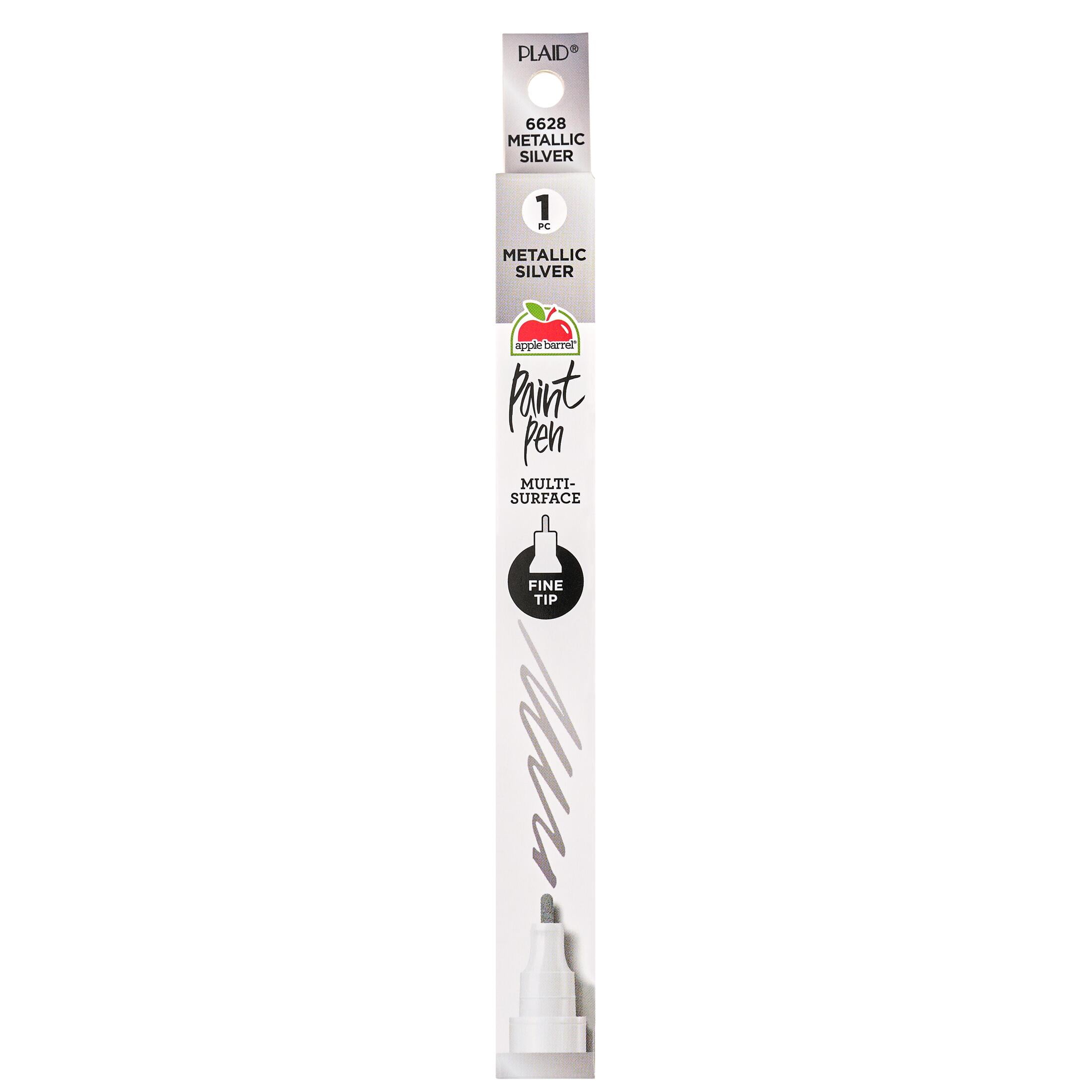Apple Barrel Multi-Surface Fine Tip Paint Pen, Silver, 1 Piece