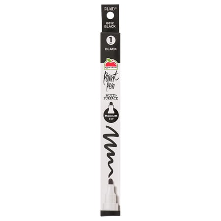Apple Barrel Multi-Surface Medium Tip Paint Pen, Black, 1 Piece