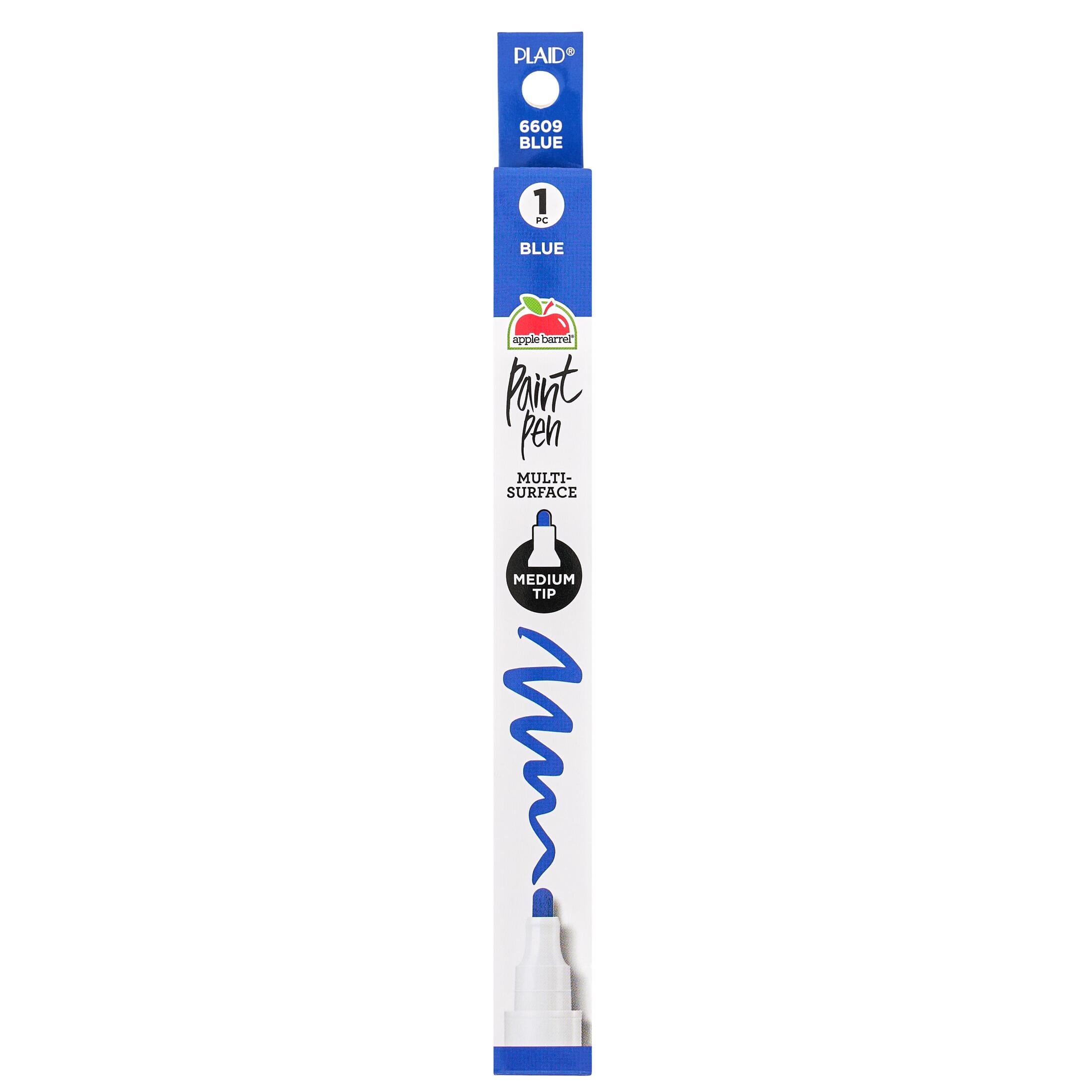 Apple Barrel Multi-Surface Medium Tip Paint Pen, Blue, 1 Piece