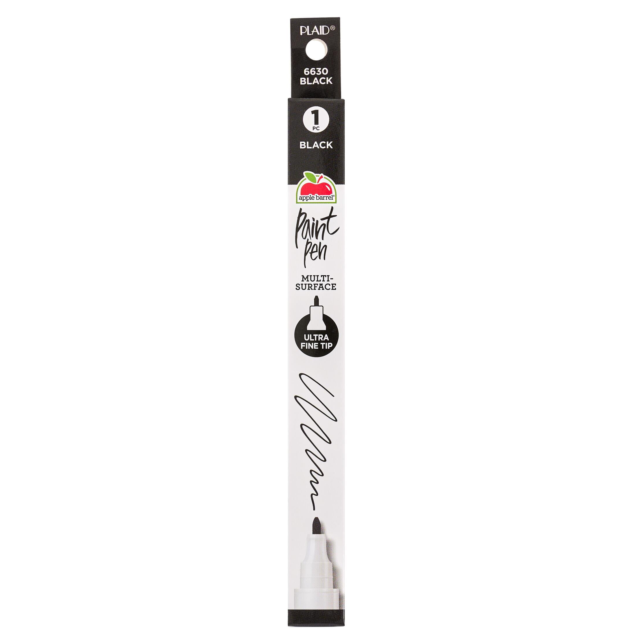 Apple Barrel Multi-Surface Ultra Fine Tip Paint Pen, Black, 1 Piece