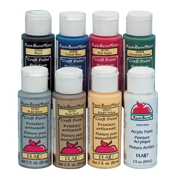 Apple Barrel NonToxic MultiPurpose Acrylic Paint Set, 2 oz Bottle