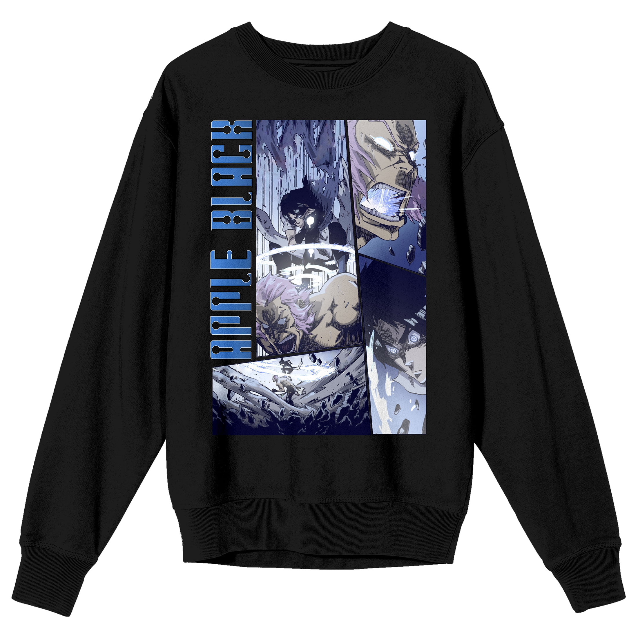 Ghostly Ripple Apple Black Holy Ghost Ripple Adult Black Crew Neck Sweatshirt-XL ...