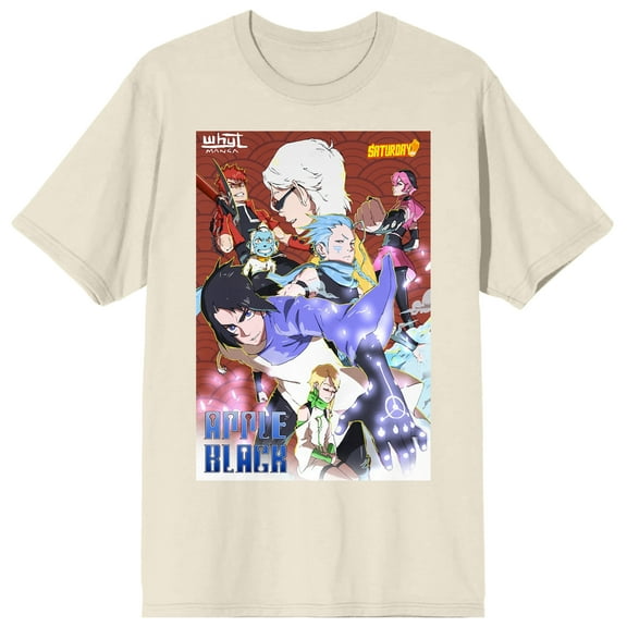 Apple Black Poster Design Men's Natural Short Sleeve Tee-XL