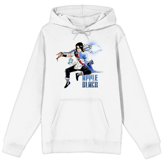 Apple Black Sano and Jara Adult White Graphic Hoodie-XL