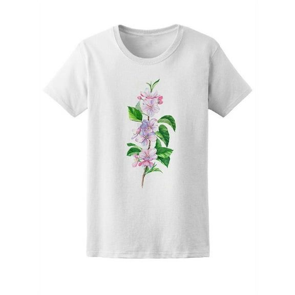 Apple Blossom Branch T-Shirt Women -Image by Shutterstock, Female x-Large