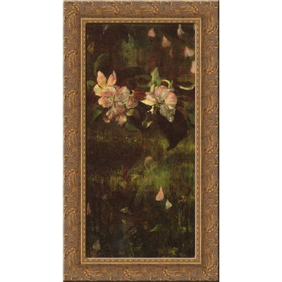 Apple Blossoms 16x24 Gold Ornate Wood Framed Canvas Art by LaFarge, John
