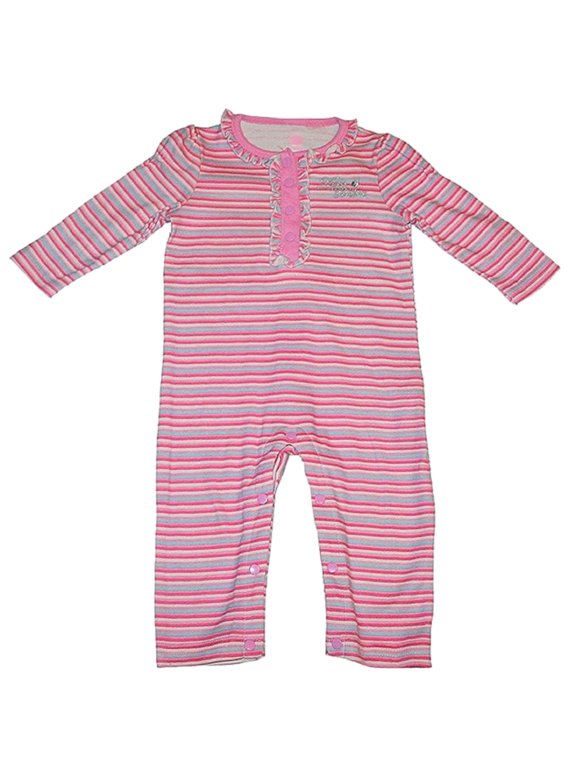 Infant Girls Pink/Blue Romper - 3/6 Months