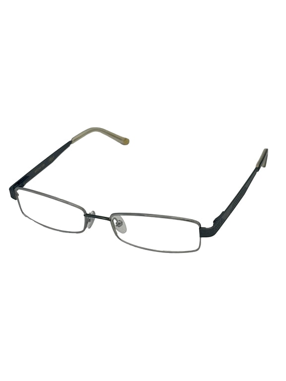Womens Ophthalmic Silver Brown Rectangle Metal 708 2 52mm