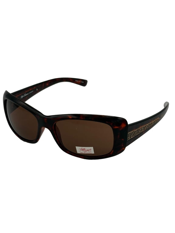 Womens Tortoise Plastic Shield Sunglass, Gradient Lens #010