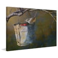 thumbnail image 1 of "Apple Bucket Wren" Painting Print on Wrapped Canvas, 1 of 7