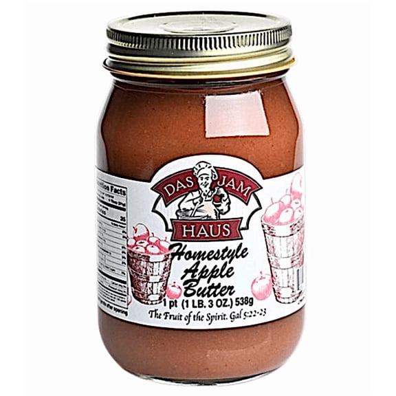 Apple Butter Homestyle Small Batch Butter Spread, 1 Pint (16 oz), Apple Butter