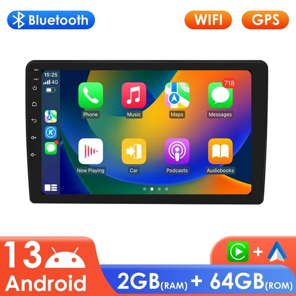 Apple Carplay Android 13 Bluetooth 2+64GB Wifi Car Stereo Radio Head Unit GPS Navigation Player For Chevrolet Chevy Avalanche Silverado Tahoe Impala Traverse/ GMC Acadia Savana Sierra Yukon