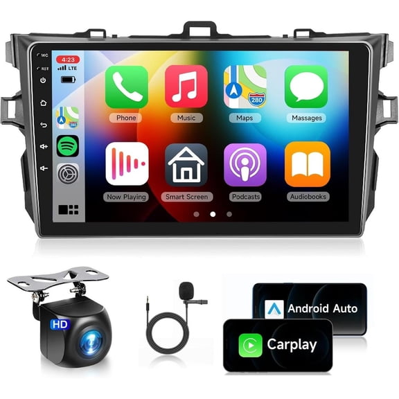 Apple Carplay For Toyota Corolla 2009 2010 2011 2012 2013 Car Stereo Radio Android 15 GPS SWC+Backup Camera