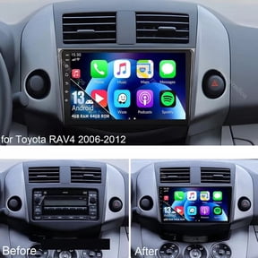 Apple Carplay For Toyota RAV4 2007 2008 2009 2010 2011 2012 9"QLED Android 15.0 Car in Dash Stereo Radio RDS GPS AHD Cam