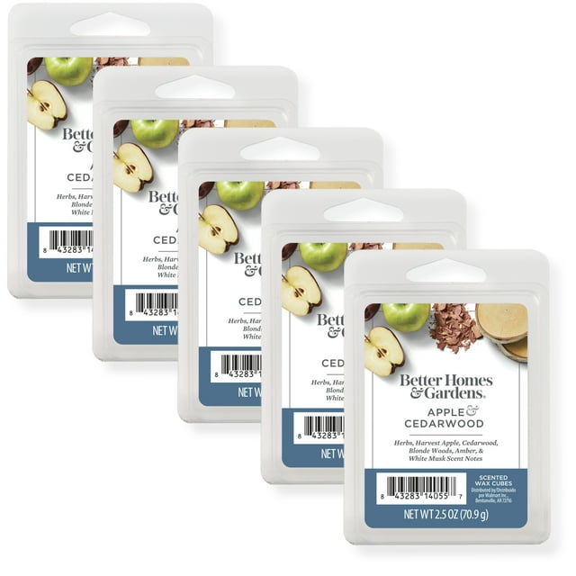 Apple & Cedarwood Scented Wax Melts, Better Homes & Gardens, 2.5 oz (5