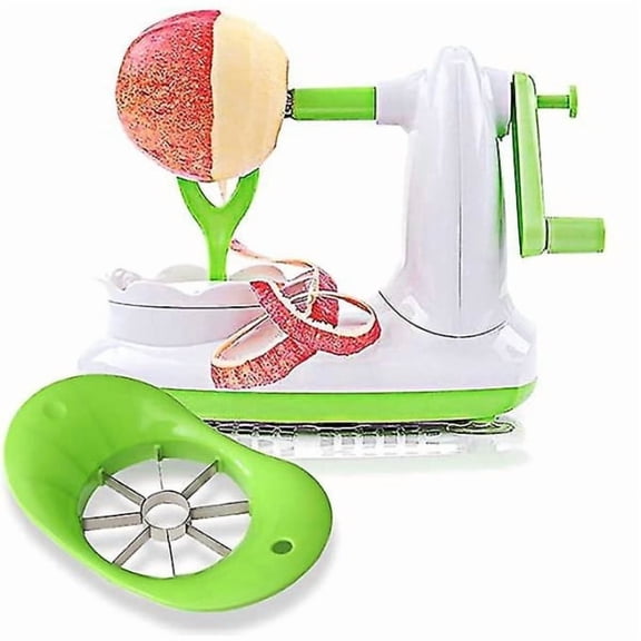 Apple Chopper, Pear Chopper With 8 Wedges Apple Chopper And Core Drill, Stainless Steel Blade