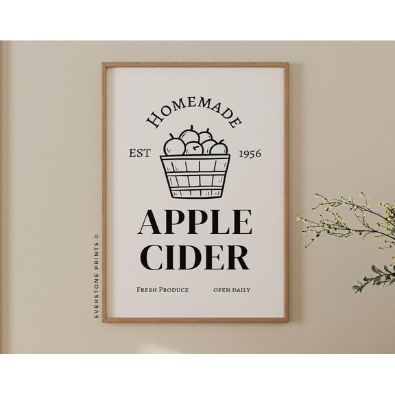 Apple Cider, Fall, Autumn, Seasonal Art, Autumn Decor, Fall Decor, Fall Art, Wall Art, Modern Wall Decor, 8x12 UNFRAMED