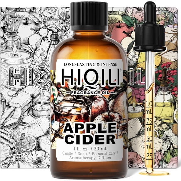 Apple Cider Fragrance Oil - Making DIY Candle & Soap, Luxury Wine Scented, for Home & Office Essential Oil Diffuser Use - 1 Fl Oz