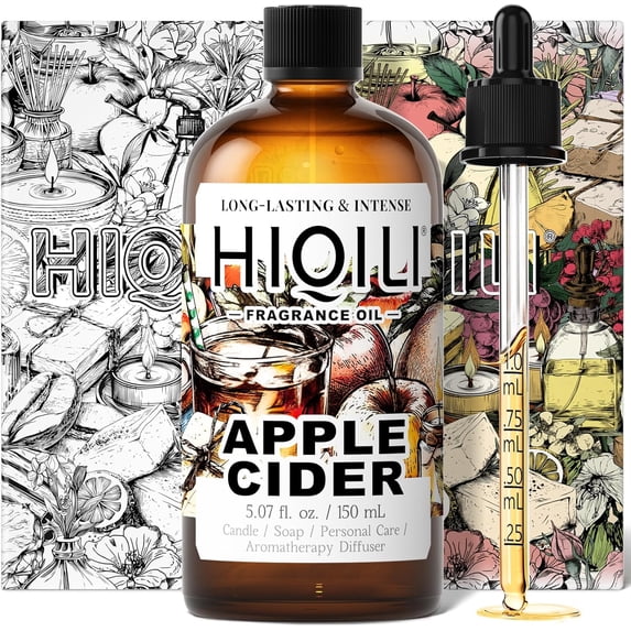 Apple Cider Fragrance Oil - Making DIY Candle & Soap, Luxury Wine Scented, for Home & Office Essential Oil Diffuser Use - 5.07 Fl Oz
