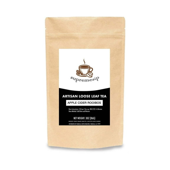 Apple Cider Rooibos: A naturally caffeine-free herbal blend with a perfect balance of spice and sweetness.