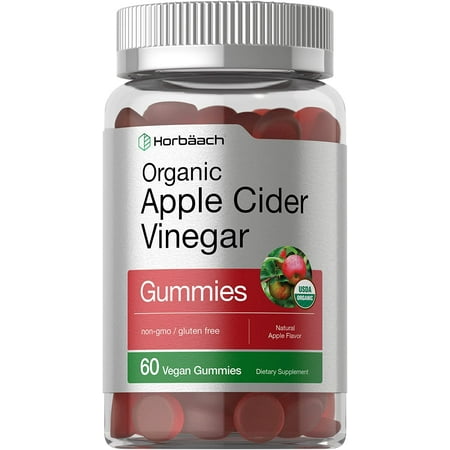 Apple Cider Vinegar | 60 Vegan Gummies for Men and Women | USDA Organic | by Horbaach