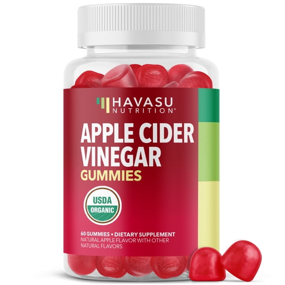 Havasu Apple Cider Vinegar ACV Gummies for Natural Detox Weight Loss and Belly Control for Women & Men, 120 Ct