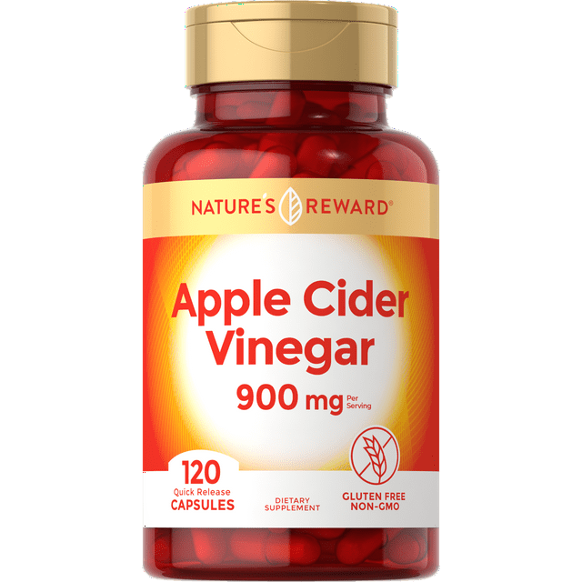 Apple Cider Vinegar Capsules 120 Count NonGMO & Gluten Free