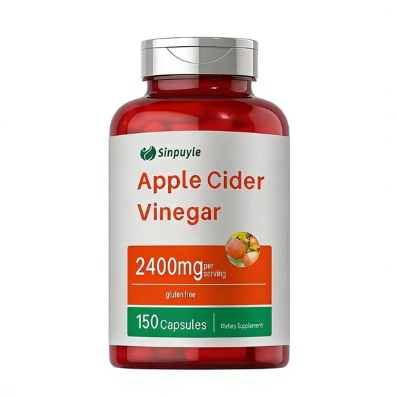 Apple Cider Vinegar Capsules, 2400mg Per Serving, Gluten-Free, 150 Capsules, Supports Healthy Digestion & Weight Management