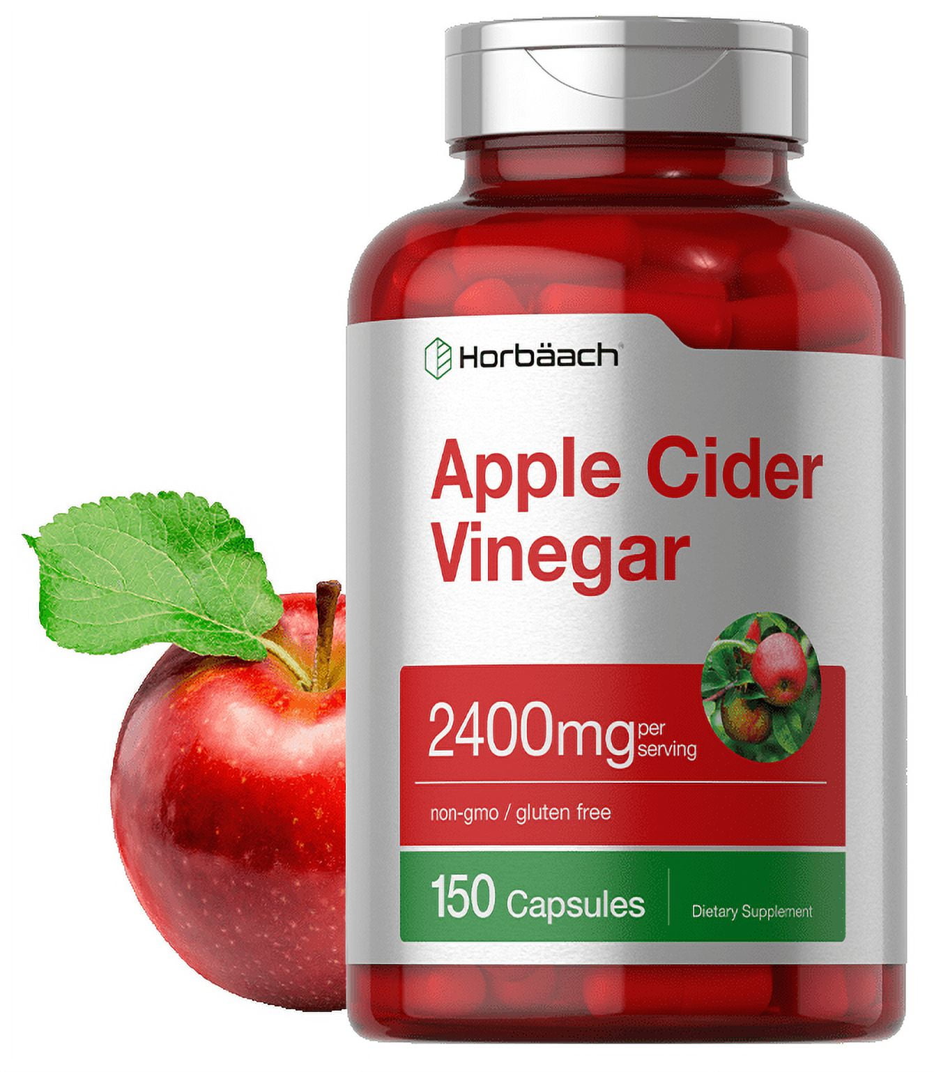 Apple Cider Vinegar Capsules | 2400mg Supplement for Men and Women | 150 Count | by Horbaach