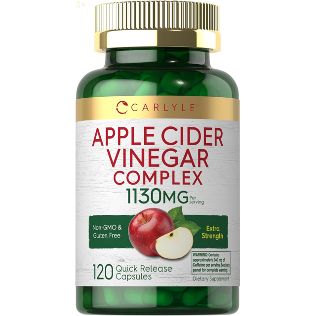 Apple Cider Vinegar Complex Capsules 120 Pills with Cayenne and