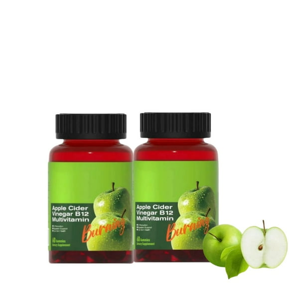 Apple Cider Vinegar Gummies B12 Multivitamin -ACV Supplement Gummy Vitamins, Energy & Detox | Vegan, Non-GMO & Gluten-Free (60)