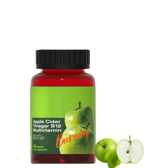Apple Cider Vinegar Gummies B12 Multivitamin -ACV Supplement Gummy Vitamins, Energy & Detox | Vegan, Non-GMO & Gluten-Free (60)