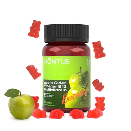 Apple Cider Vinegar Gummies B12 Multivitamin,ACV Supplement Gummy Vitamins,Vegetarian Supplement for Women & Men,Non GMO,Support Normal Energy Levels & Gut Health 60 Gummies (60)