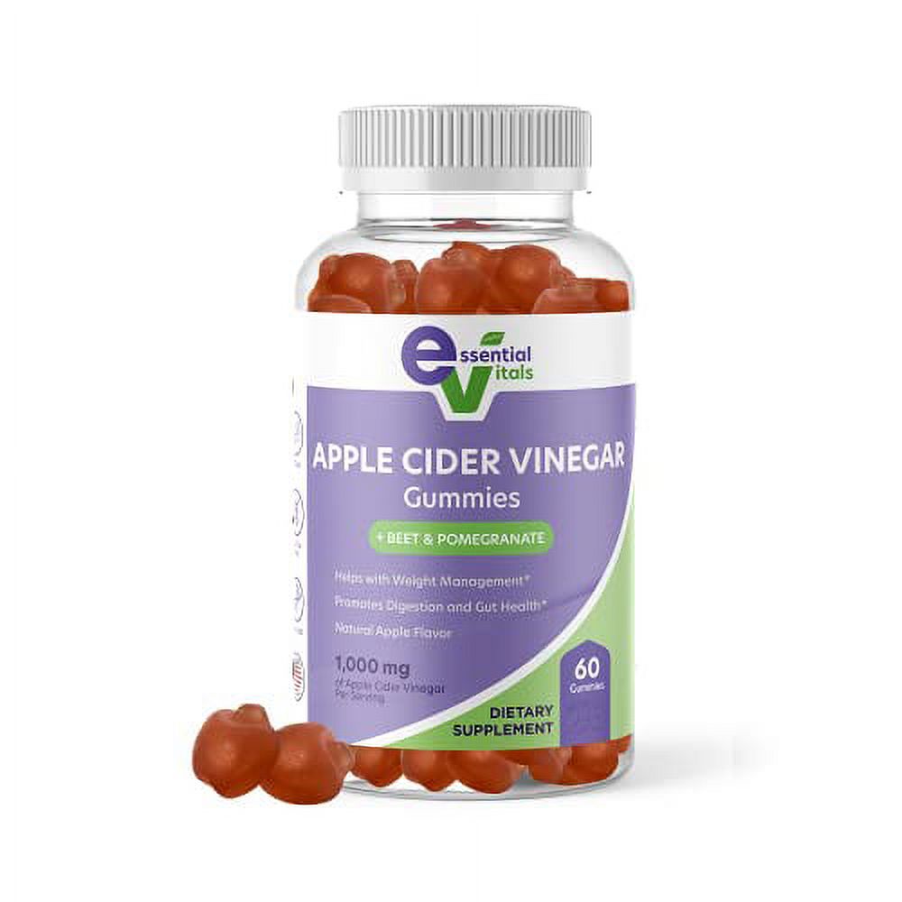 Apple Cider Vinegar Gummies Immunity & Digestive Health (1 Pack, 60