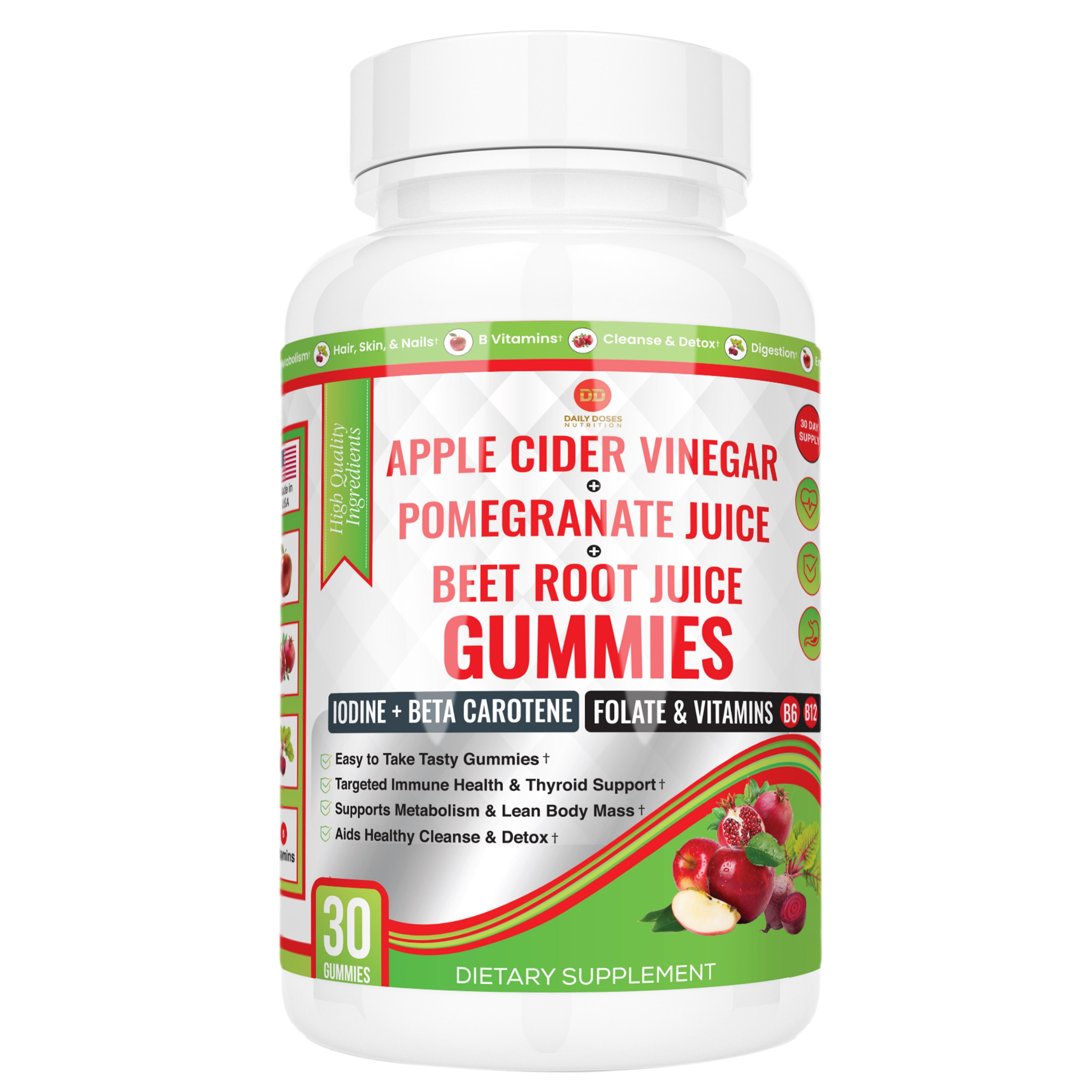 Apple Cider Vinegar Gummies Vitamin B12 Vitamin B6 ACV Keto Gummies for