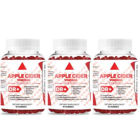 Apple Cider Vinegar Gummies - Weight Loss, Detox, Immune Support - Tasty & Effective | 3-Pack