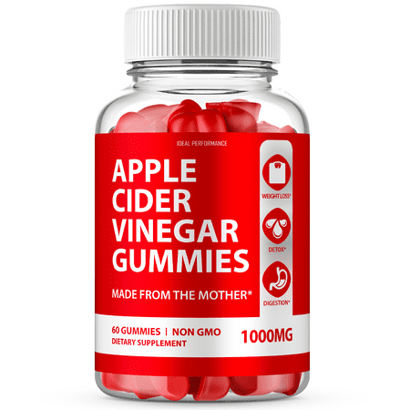 Apple Cider Vinegar Gummies helps with Weight Loss, Digestion (60 Gummies)