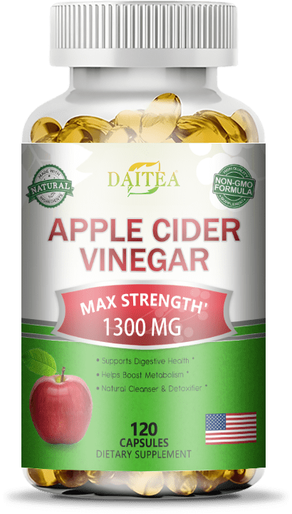 Apple Cider Vinegar Softgels 1300mg - for Women & Men - Supports Digestive Health and Boost Metabolism - 120 Softgels