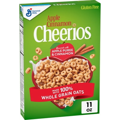 Apple Cinnamon Cheerios, Heart Healthy Gluten Free Cereal, 11 oz